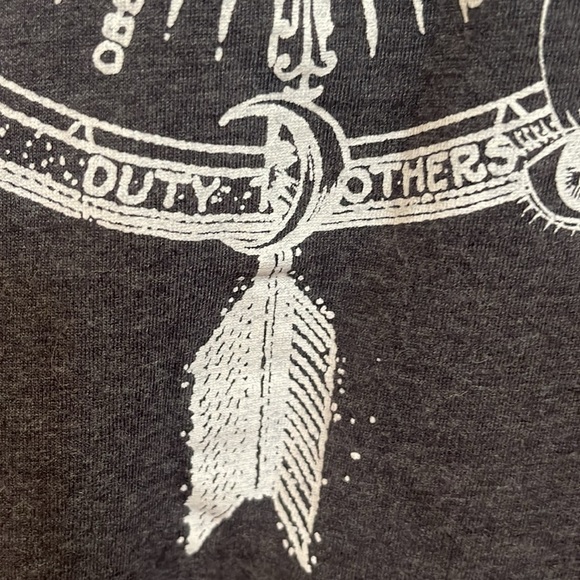 Gray and white tank top with verbiage such as “duty to self, country, others” XS - Picture 4 of 10